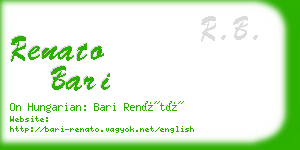 renato bari business card